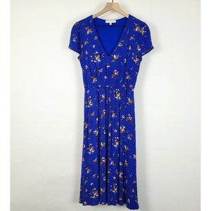 Wayf Blue Floral Midi Dress